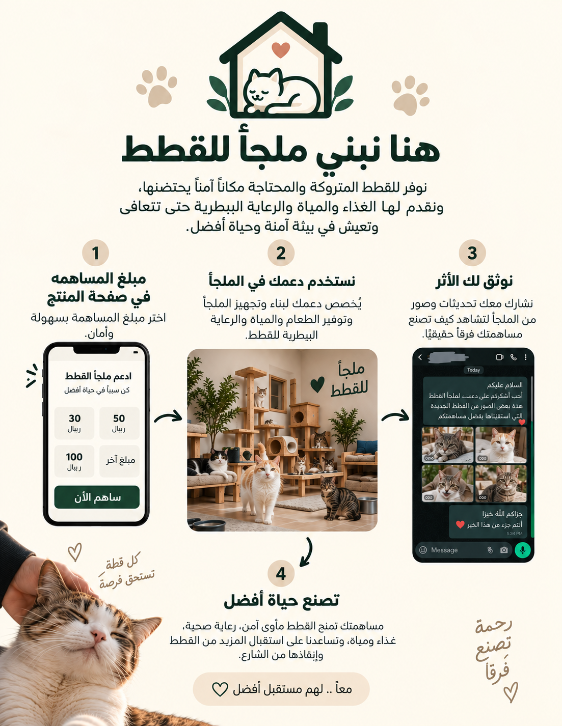 ساهم ببناء ملجأ للقطط المتخلى عنها والمريضه (في الرياض) - الصورة 2